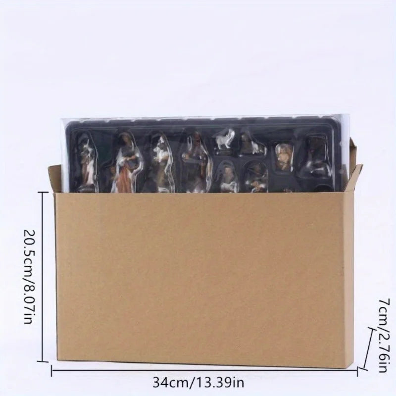 20-Piece Christmas Nativity Scene Set - Exquisite Resin Figurines
