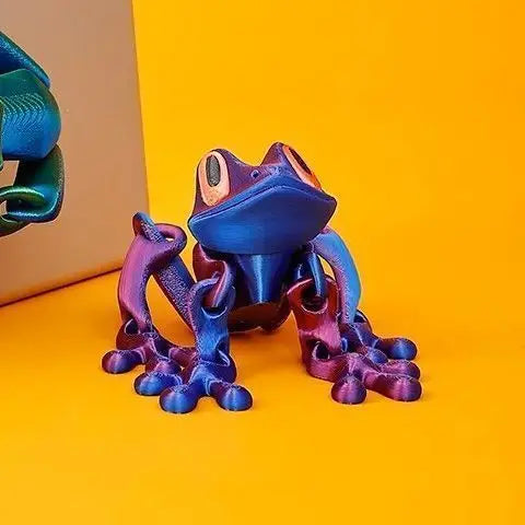 Movable 3D Printed Tree Frog Ornament - Unique Kitchen & Office Decor