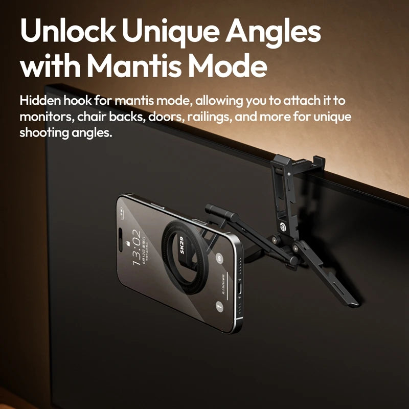 Ulanzi SK29 Foldable Phone Stand with Magnetic Ring & Tripod Base