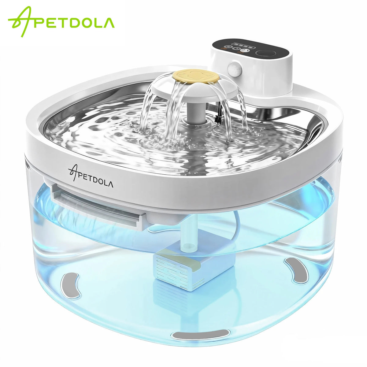 Wireless Pet Water Fountain - Battery Operated & Auto Sensor 2.6L