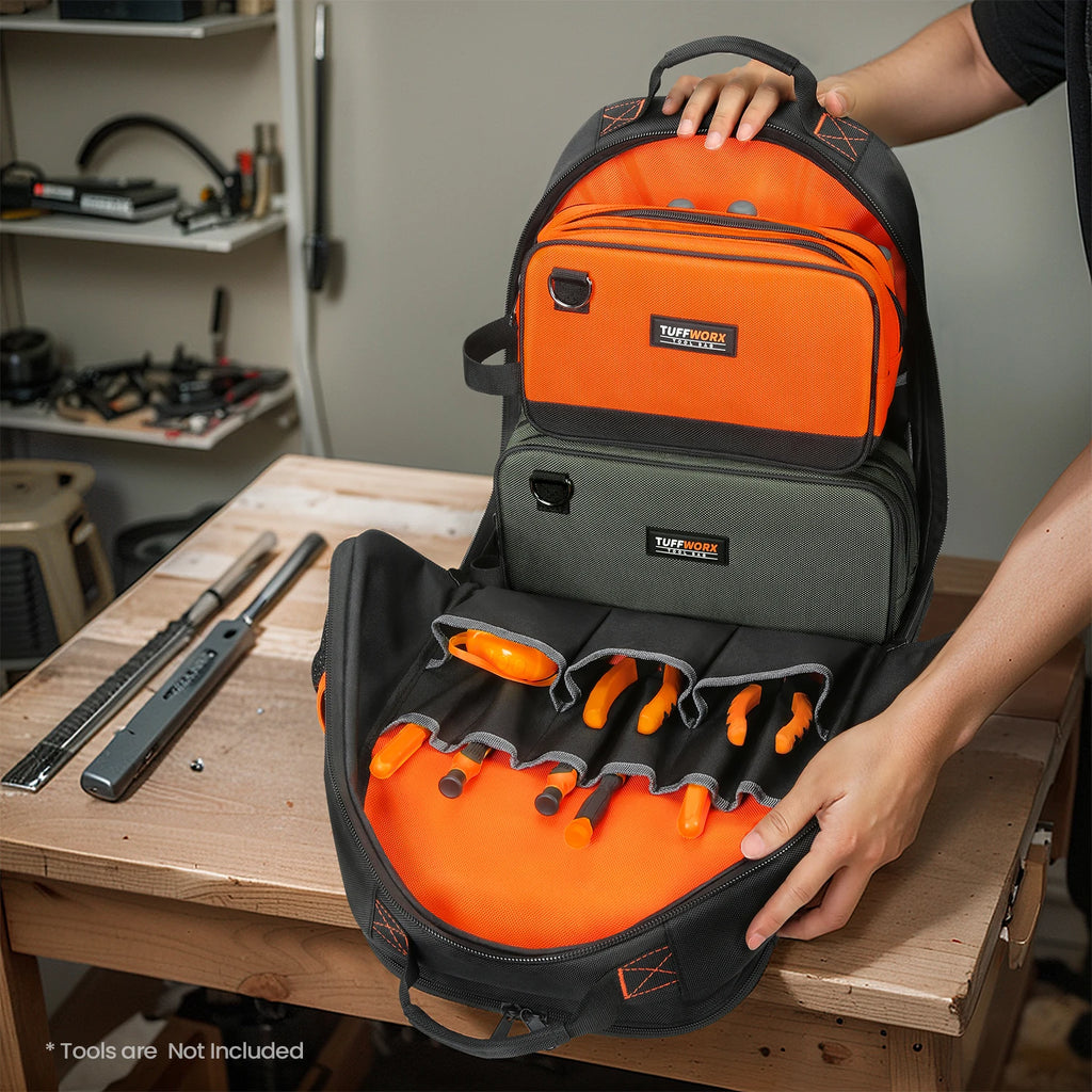 Compact Double-Zip Tool Storage Pouch - Durable, Multifunctional Design