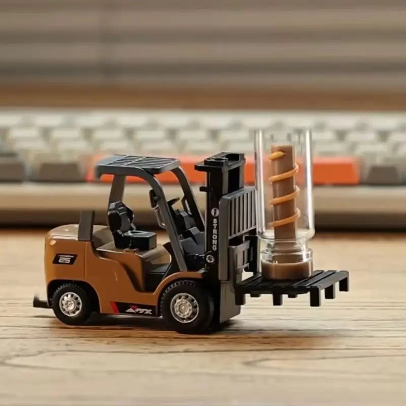 1/64 Remote-Controlled Alloy Forklift - Fun Tabletop Engineering Toy
