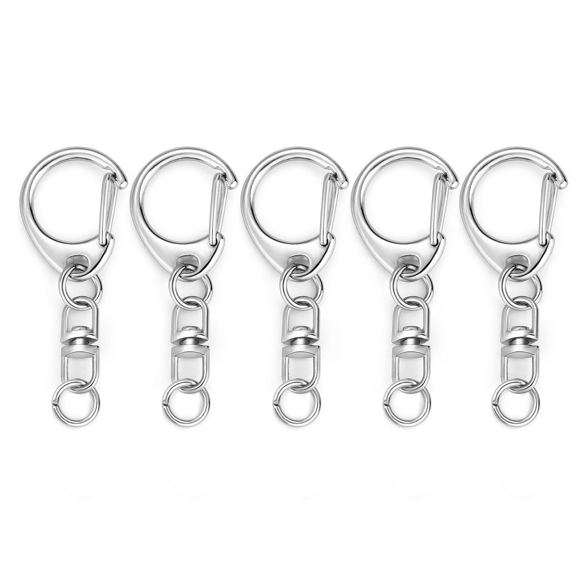 Lobster Clasp Key Rings - Zinc Alloy Connectors for DIY Jewelry