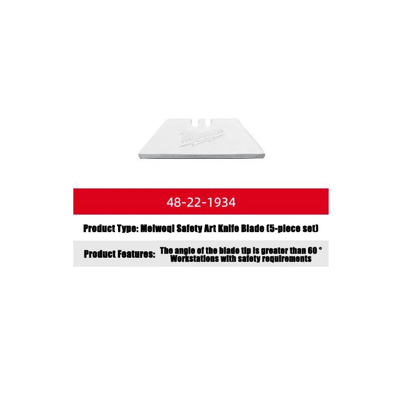 Milwaukee 5-Pack Heavy-Duty Utility Knife Blades for Seamless Cutting