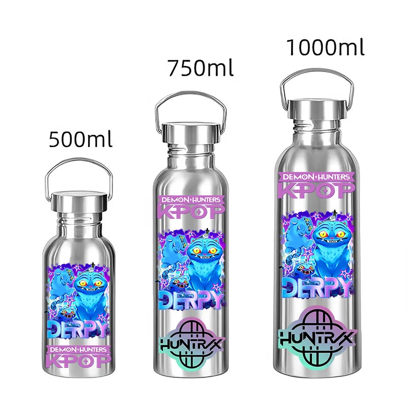 KPop Style Stainless Steel Water Bottle - 500/750/1000ML