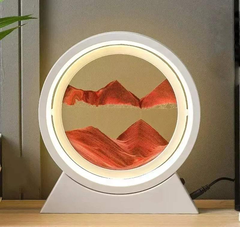 Calming Sand Art Lamp - Elegant Stress Relief Hourglass Decor