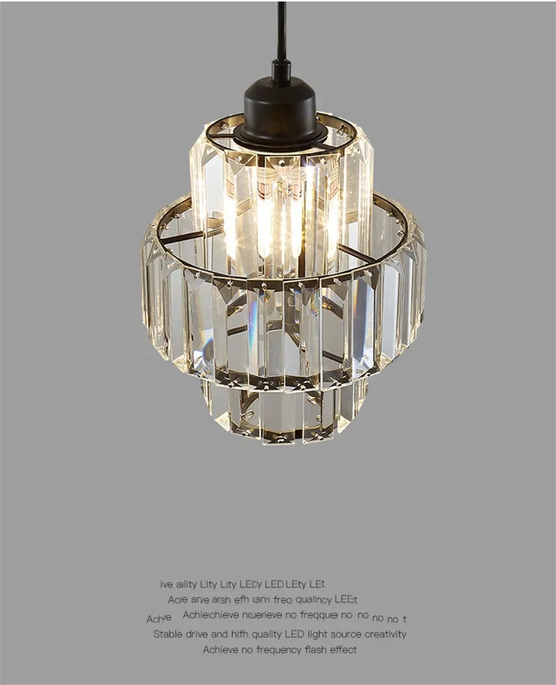 Luxury Crystal Chandelier - Modern LED Pendant Light for Dining Room