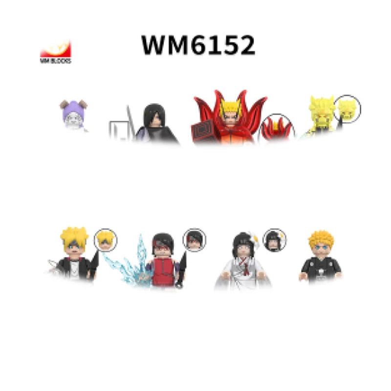 8pcs Naruto Ninja Building Figures Set - Fun Collectible Toys