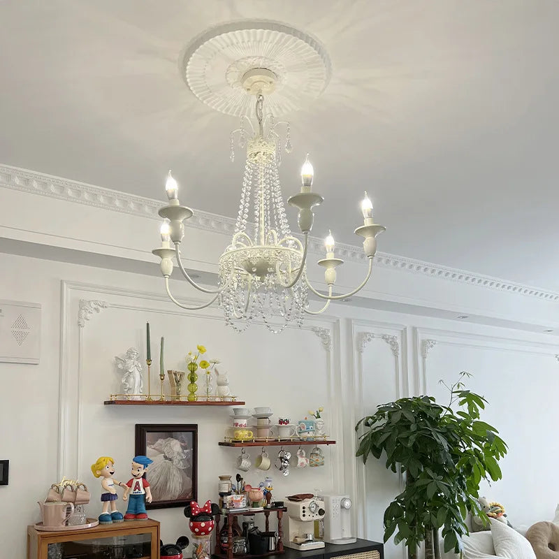 Elegant Adjustable Crystal Chandelier for Living Room & Bedroom