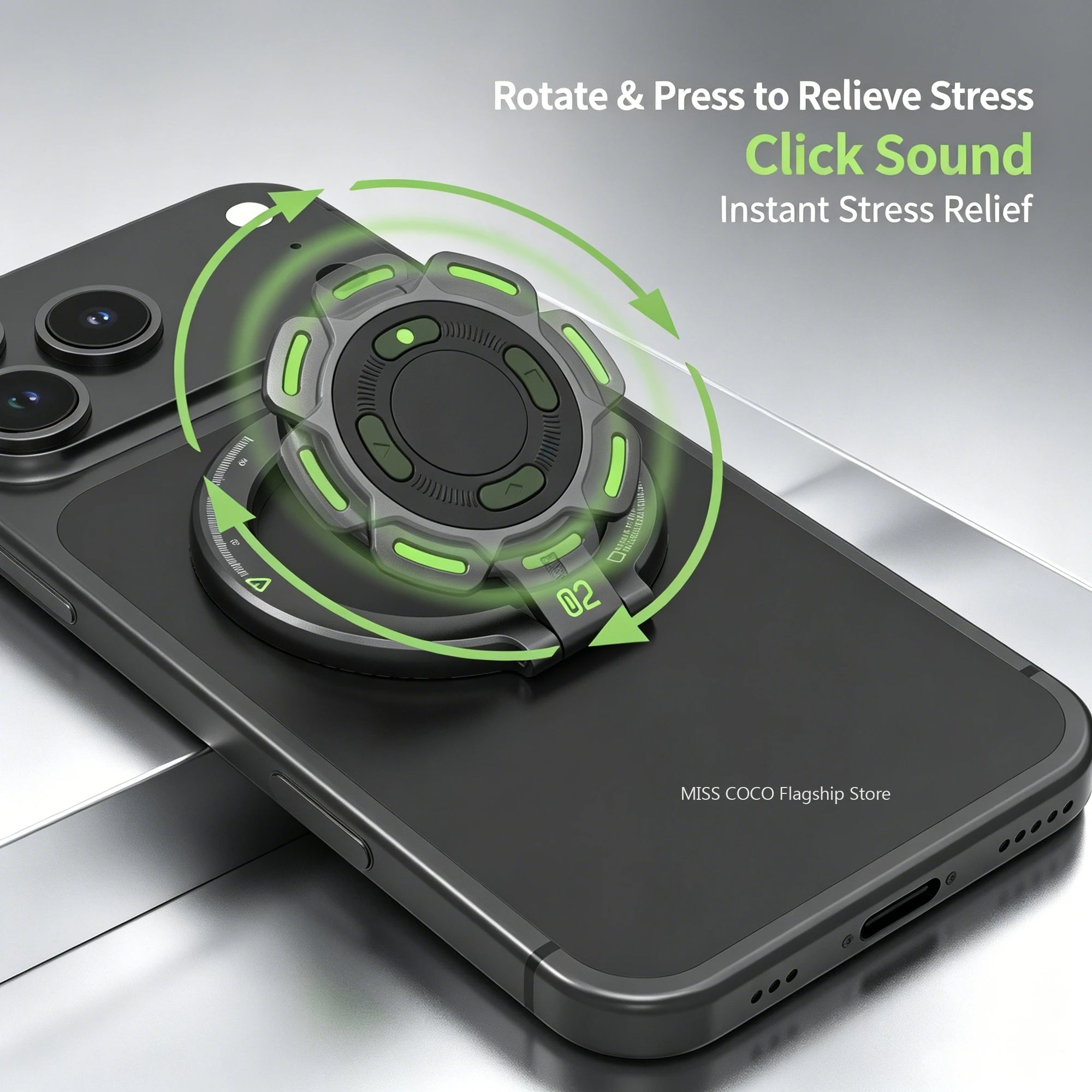 Double-Sided Magnetic Finger Ring Holder for Phone – Portable & Versatile