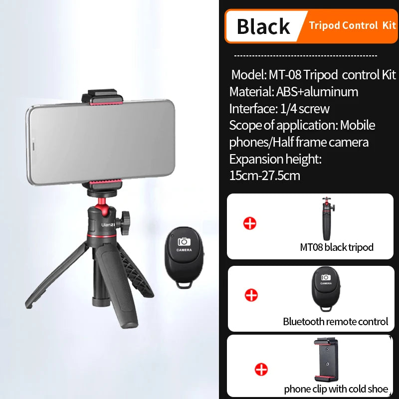 Ulanzi MT-08 Mini Tripod: Lightweight, Foldable DSLR & Smartphone Stand