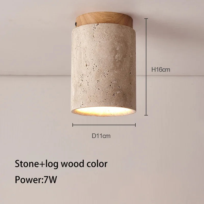 Japanese Style LED Ceiling Lamp - Modern Round Surface Mount Light