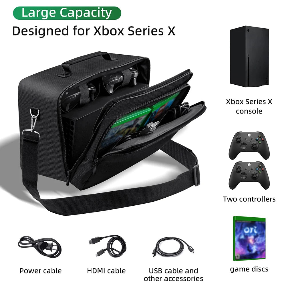 Portable Carrying Case for Xbox Series X - Durable Shoulder Bag