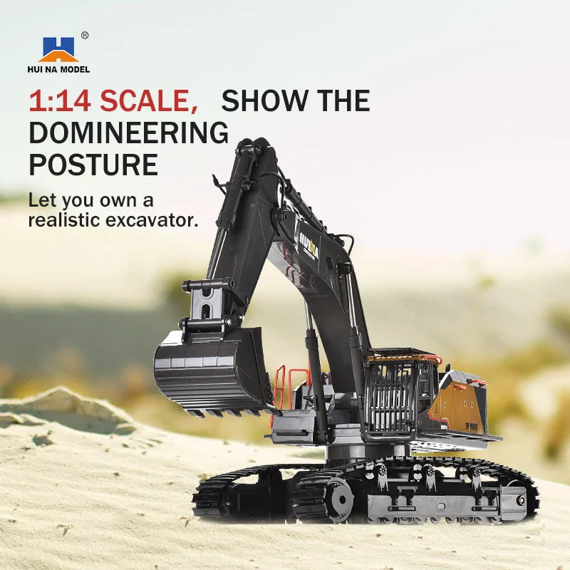 HUINA 1592 RC 1:14 Scale Excavator Toy - Perfect Kids' Construction Gift