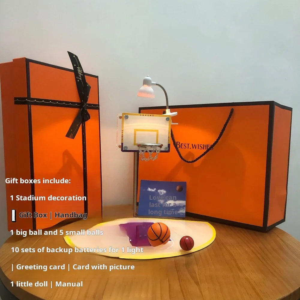 Mini Basketball Rack Nightlight Gift for Sports Enthusiasts