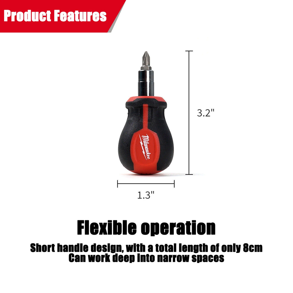 Milwaukee 6-in-1 Multifunctional Screwdriver for Precision Tool Maintenance