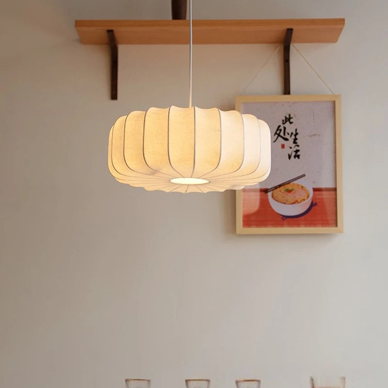 Wabi-Sabi Silk Pendant Chandelier - Elegant Living Room Lighting