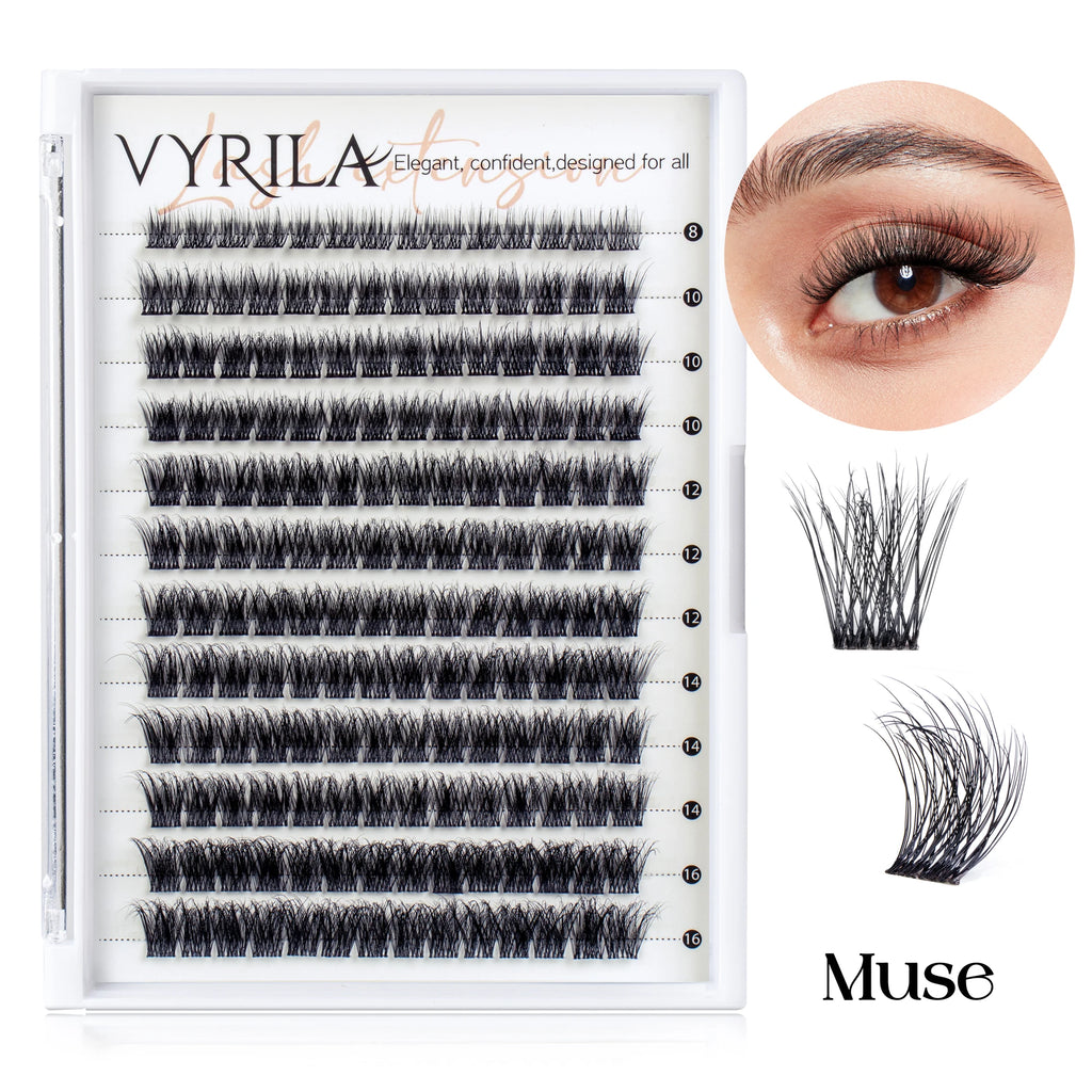 VYRILA C Curl 3D Wispy DIY Eyelash Extensions - Reusable & Natural Look
