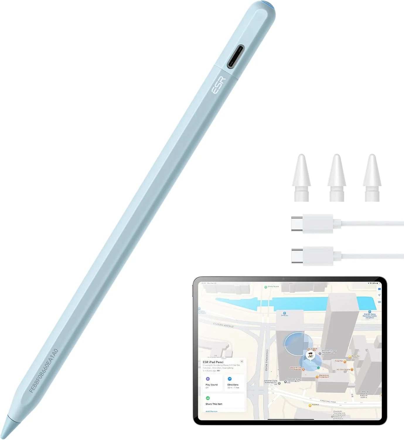 ESR Fast-Charging iPad Stylus with Palm Rejection (2018-2025)