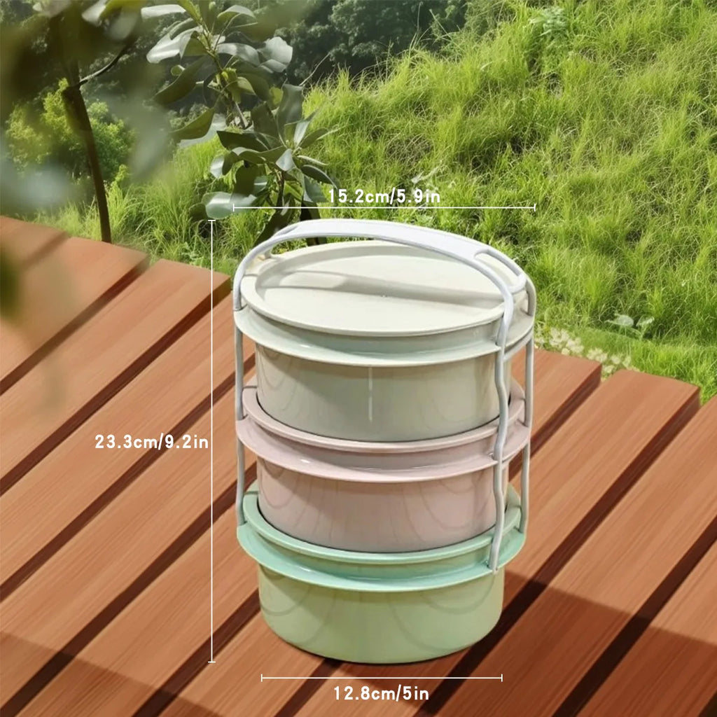 3-Layer Leak-Proof Bento Lunch Box - Microwave Safe