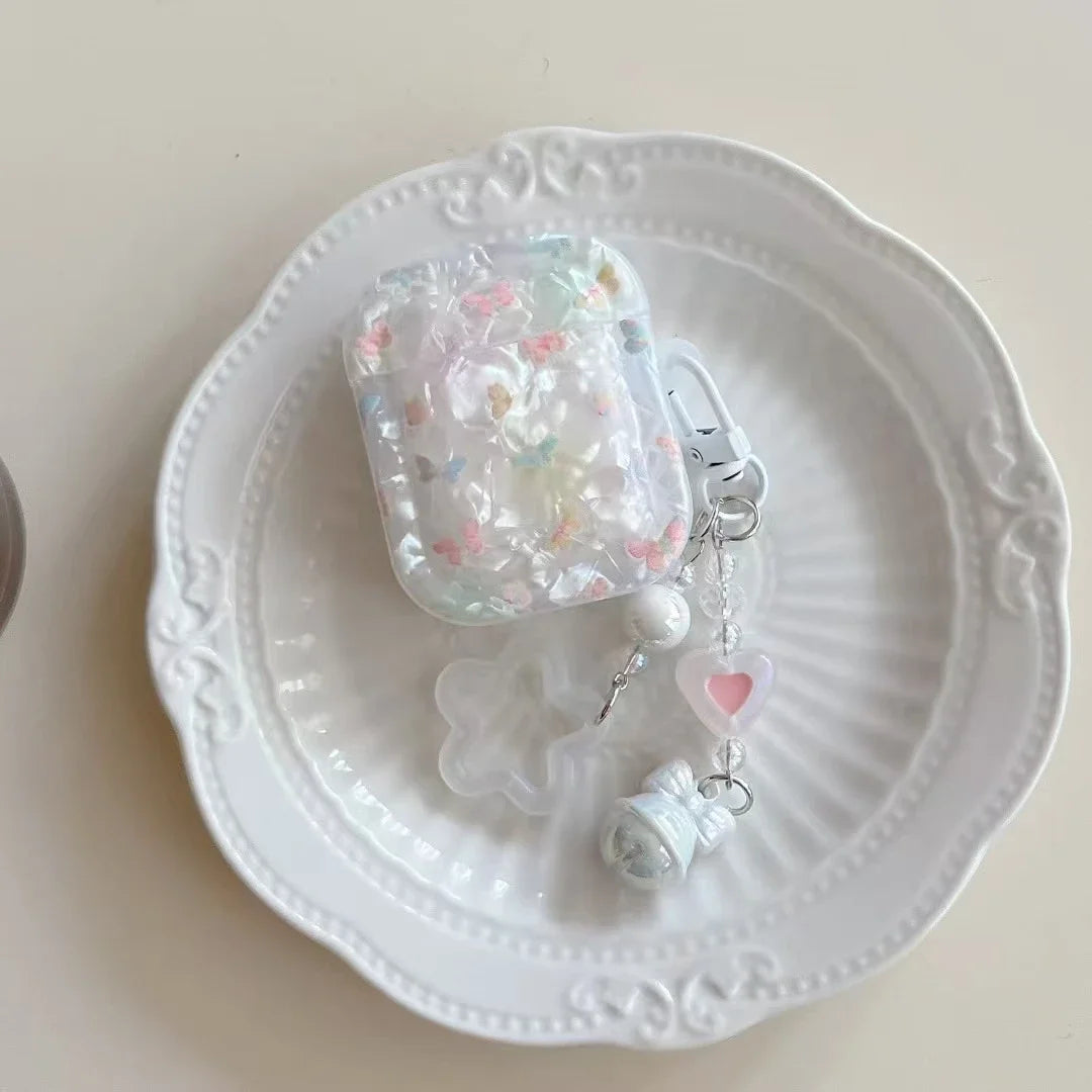 Floral Butterfly AirPods Case with Bracelet for All Generations