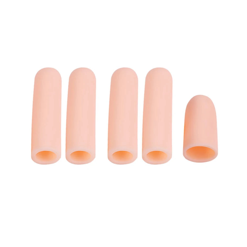 5Pcs Silicone Finger Caps - Waterproof Protectors for Blisters & Eczema