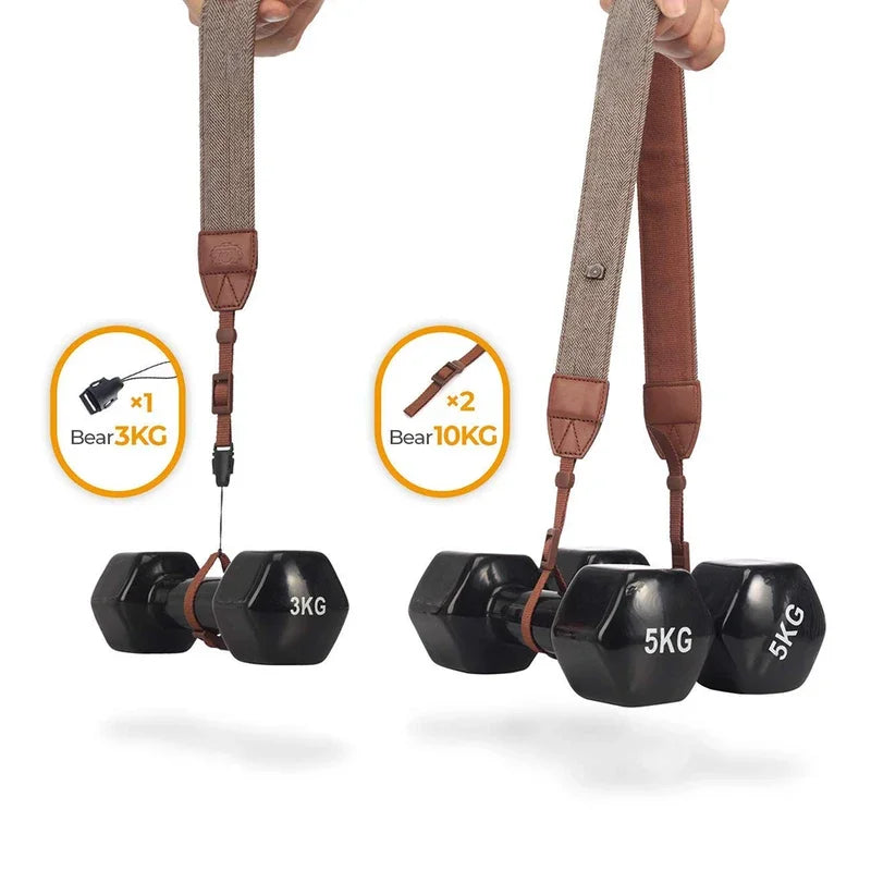 Adjustable Retro Cotton & Leather Camera Strap for SLR & DSLR Cameras