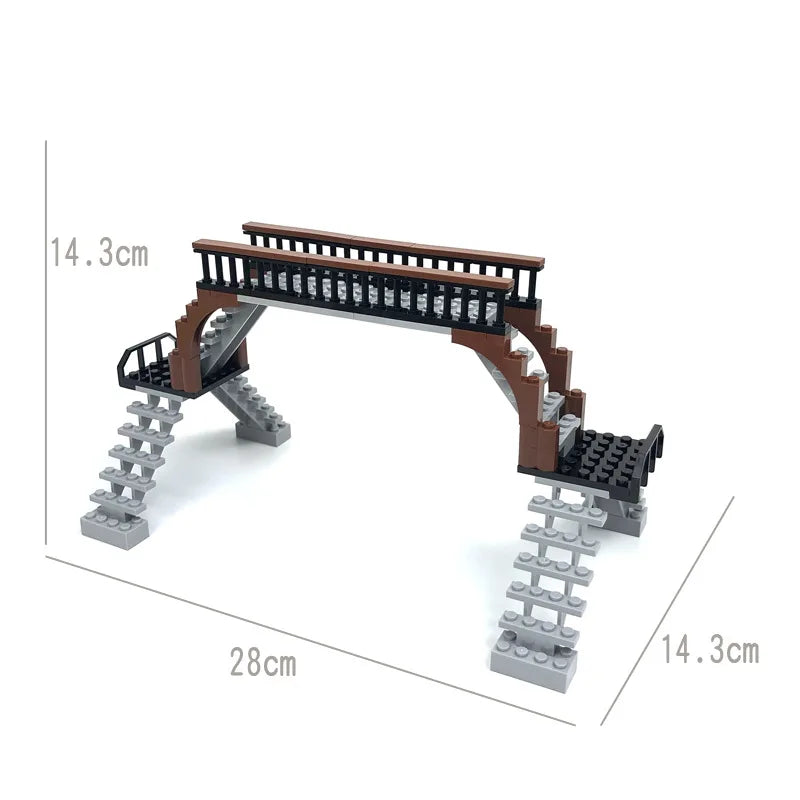 MOC City Train Tracks - Flexible Building Block Railway Set