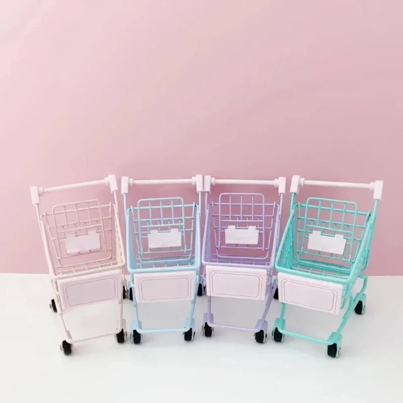 Mini Shopping Cart Toy for Kids - Fun Crafts & Storage Solution