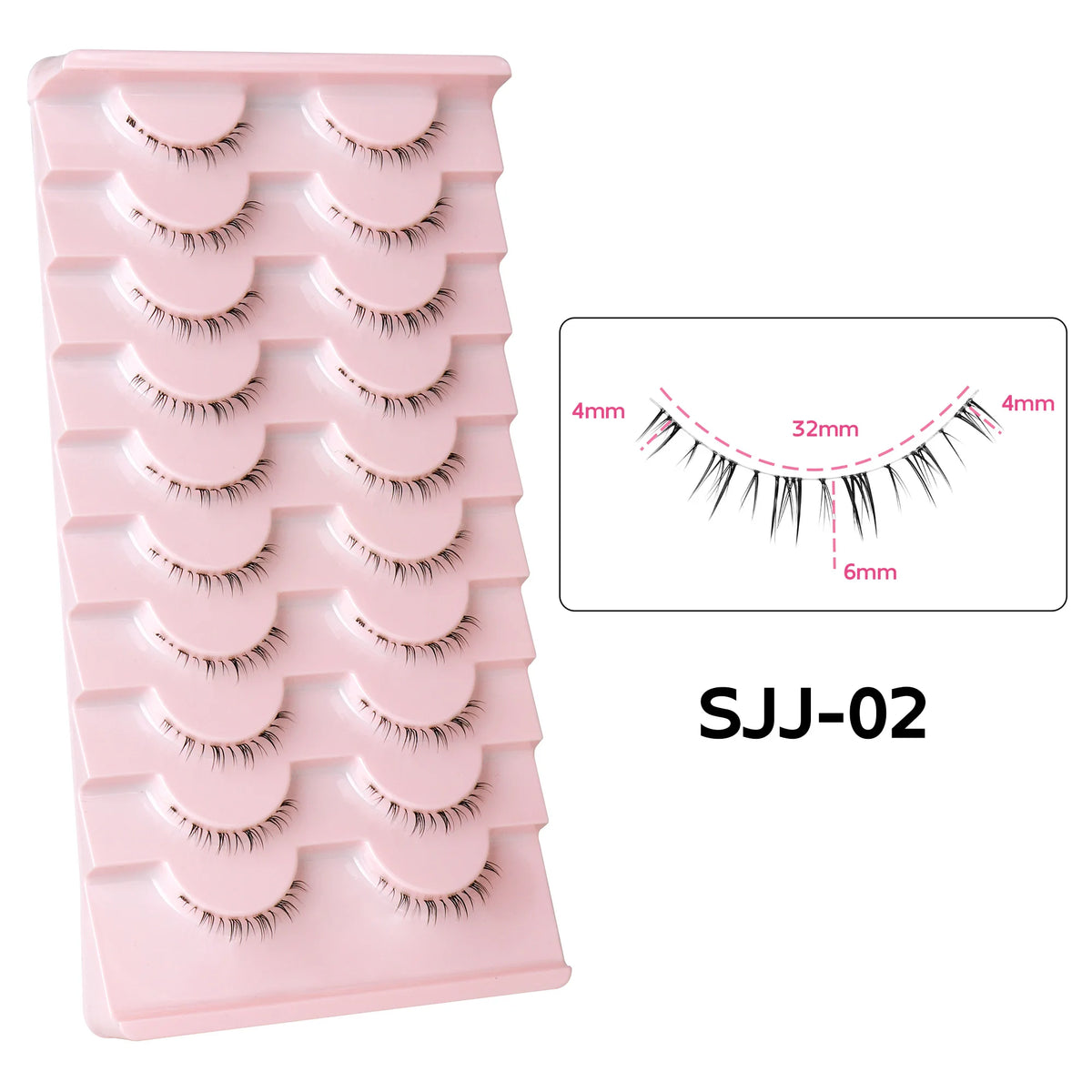 10 Pairs Manga Lower Eyelashes - Wispy Under Eye Lashes for Cosplay