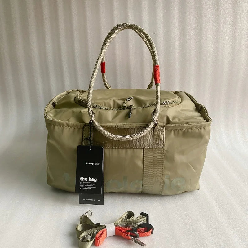 Elegant Water-Resistant Nylon Travel Duffle Bag for Short Trips