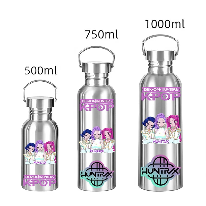 KPop Style Stainless Steel Water Bottle - 500/750/1000ML