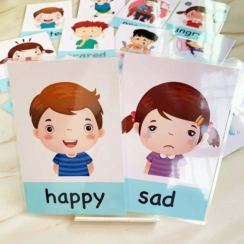 Montessori Emotion & Weather Learning Flash Cards for Kids