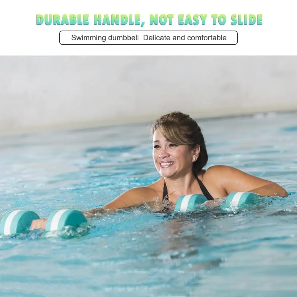 Aqua Fitness Dumbbells - 2 Pack EVA Foam Water Weights for Pool Exercise