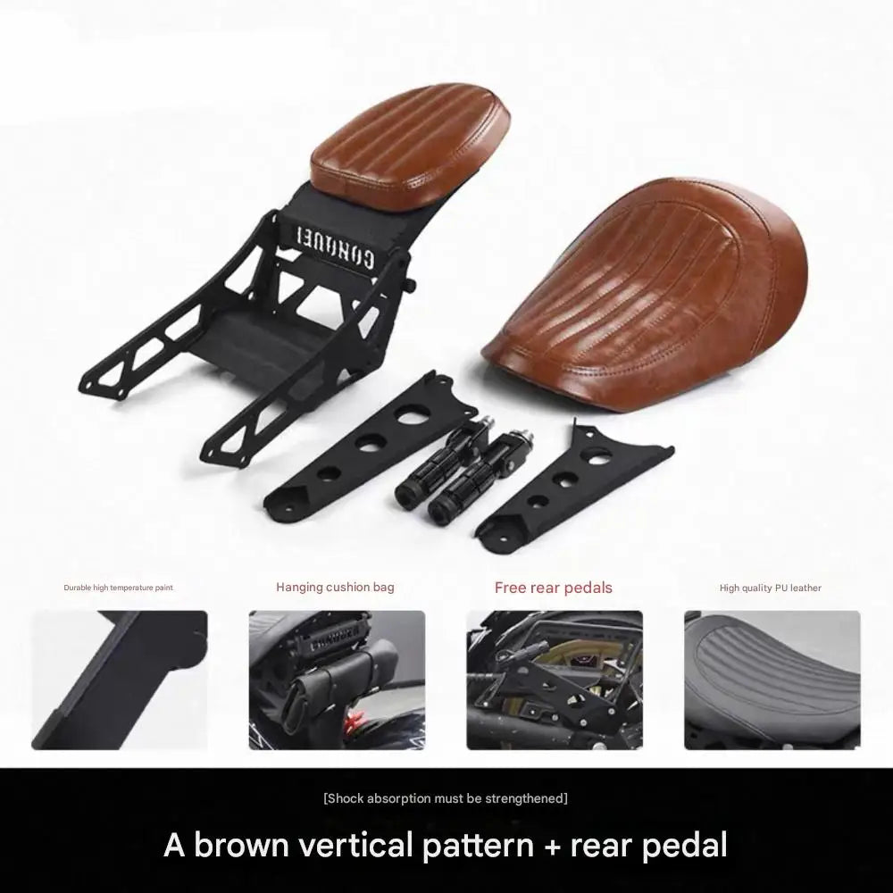 Benda Napoleon 450/500 Motorcycle Dual Seat - Compact Folding Design