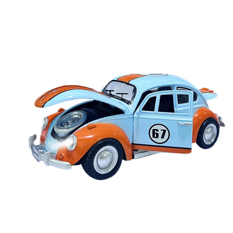 Vintage 1955 Volkswagen Beetle 1:18 Diecast Model with Sound & Light