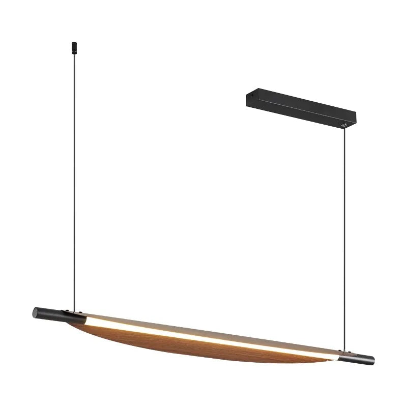 Modern Japanese Style LED Chandelier - Walnut Creative Pendant Light