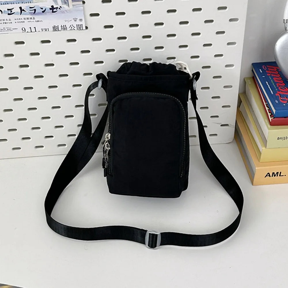 Water Bottle Carrier Bag with Shoulder Strap - Waterproof Crossbody Purse