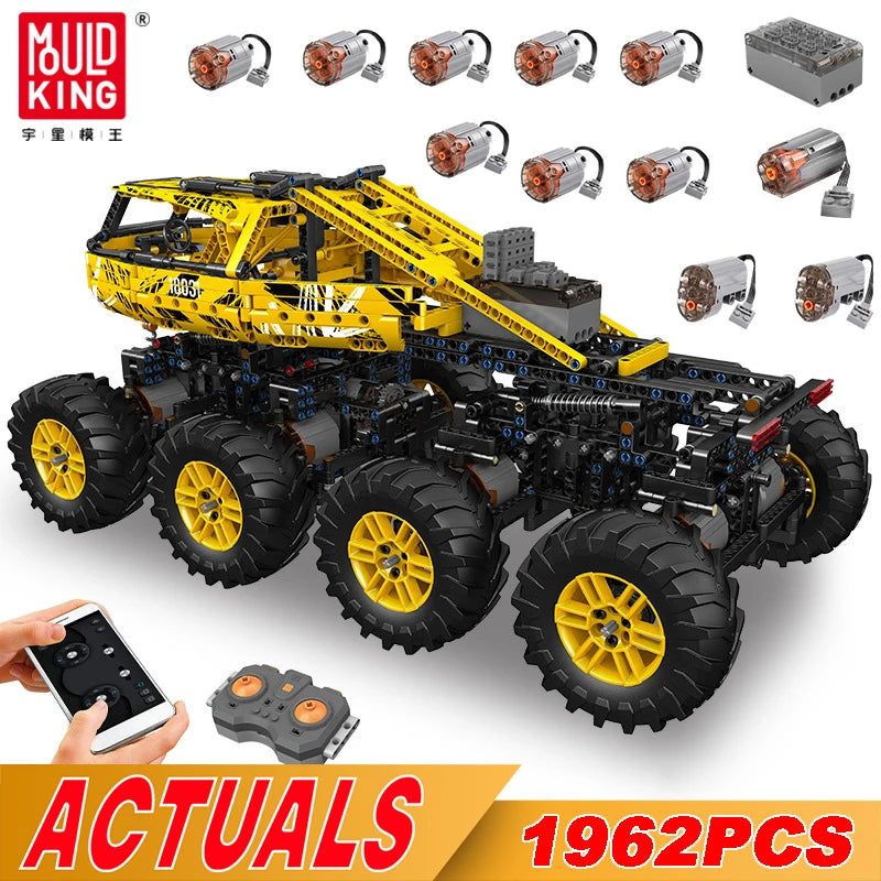 MOULD KING Remote Control Climbing Truck Building Blocks for Kids