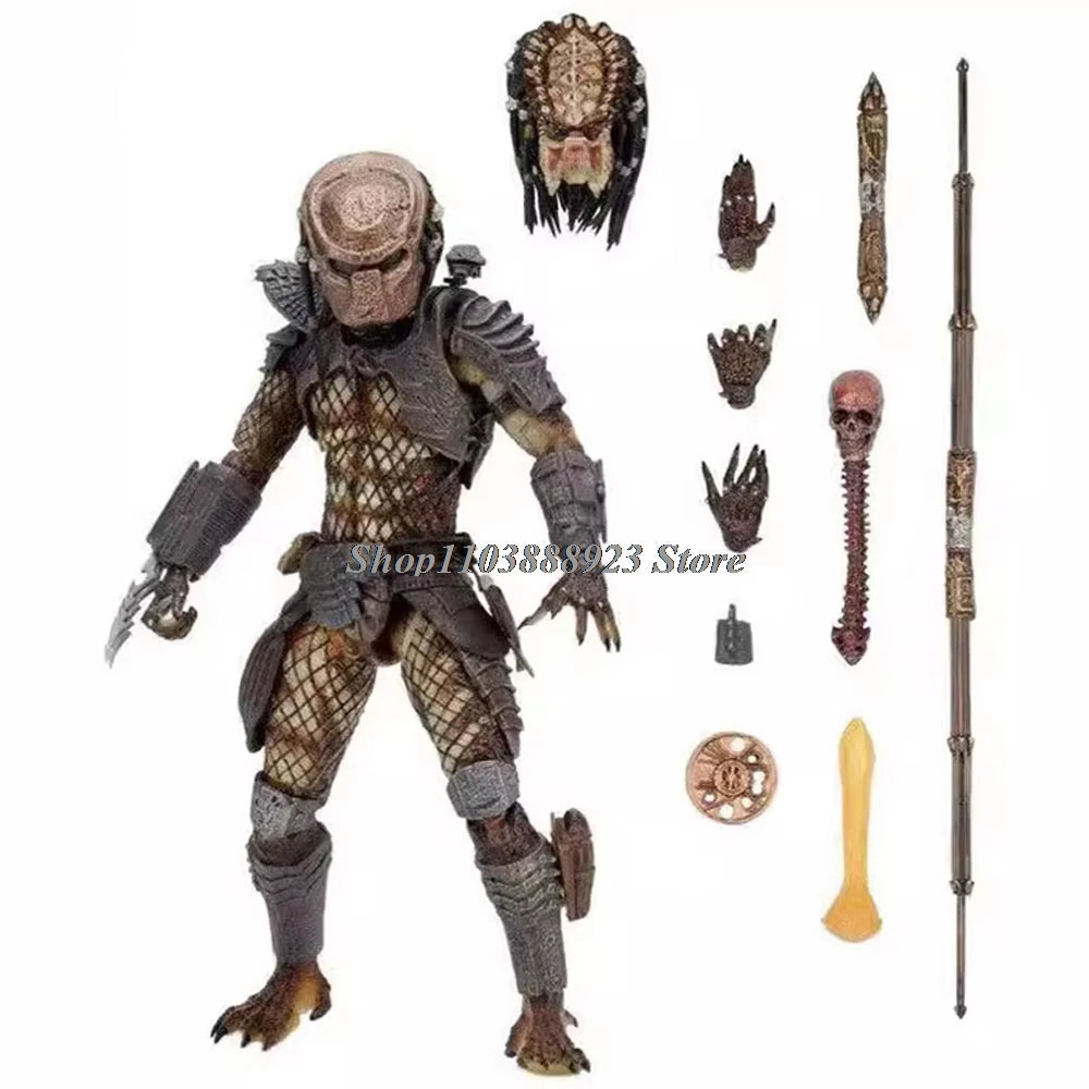 Ultimate Jungle Hunter Predator Alien Figure - Shaman Elder Model Toy