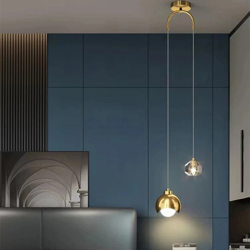 Modern Crystal Pendant Light for Luxury Bedrooms & Living Rooms