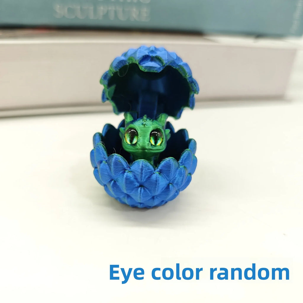 Artistic 3D Printed Dragon Egg Statue - Unique Home Decoration