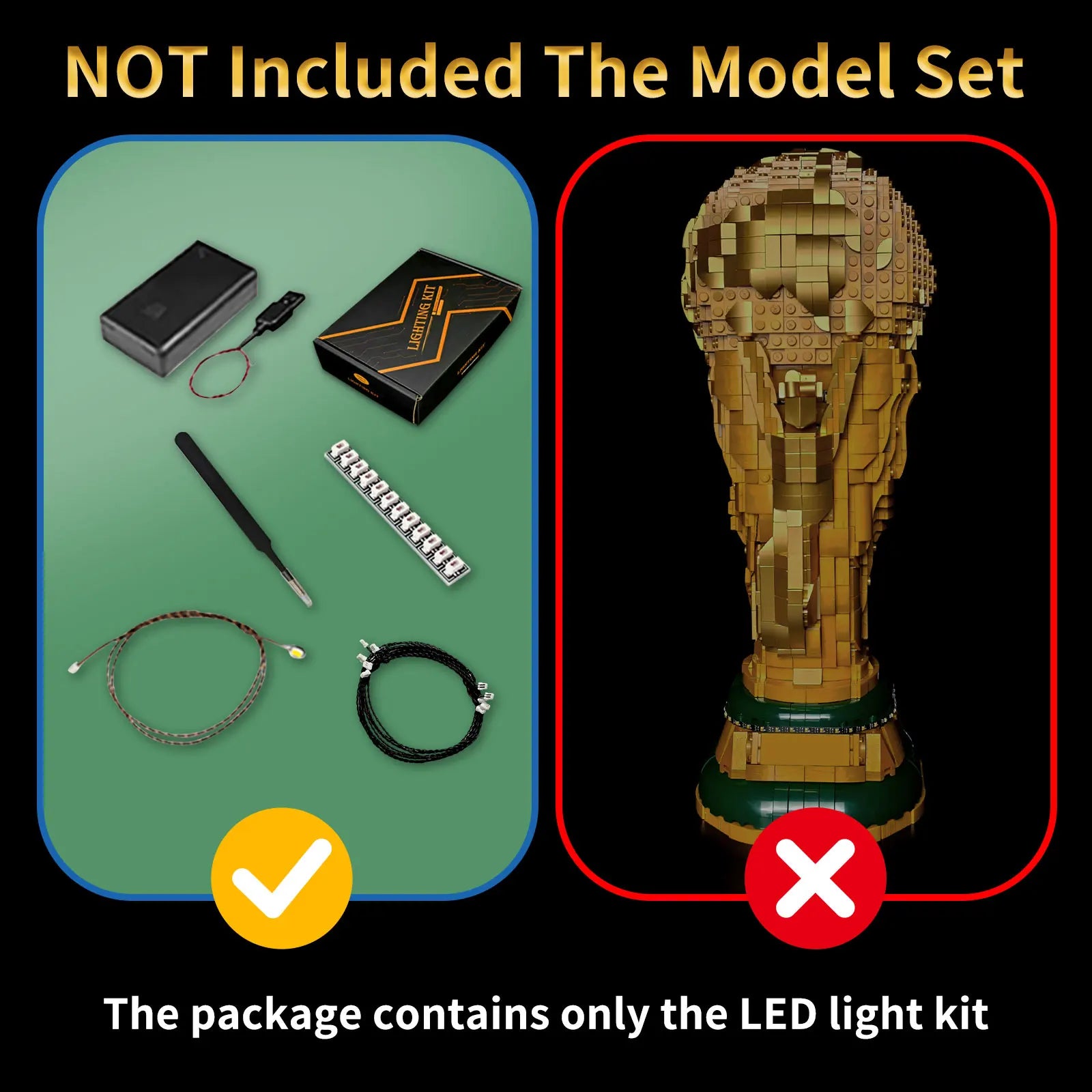 LYBTWF LED Lighting Kit for Lego 43020 FIFA World Cup Models