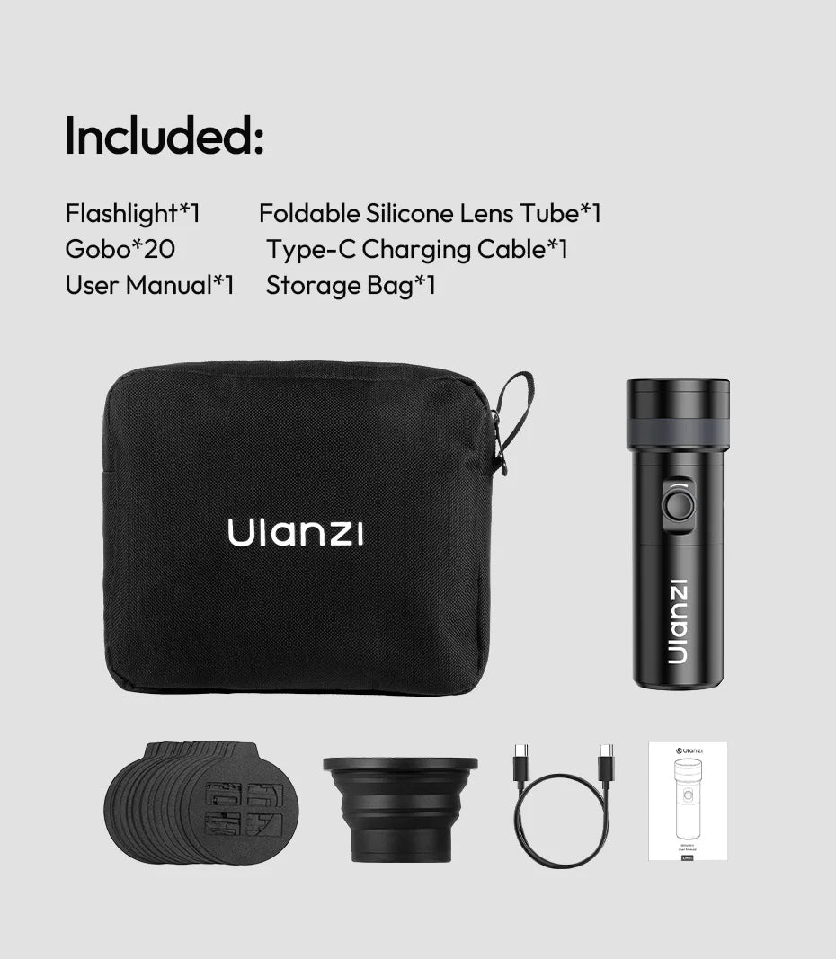 Ulanzi LM01 RGB Zoomable Sunset Photography Light - 7500mAh Power