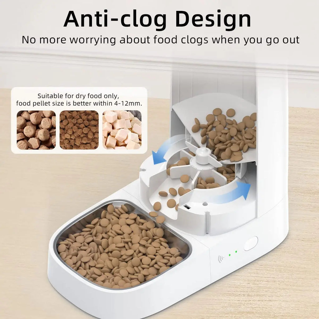 ROJECO Smart WiFi Cat Feeder - Automatic Pet Food Dispenser