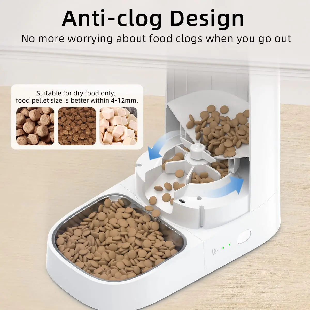 ROJECO Smart WiFi Cat Feeder - Automatic Pet Food Dispenser