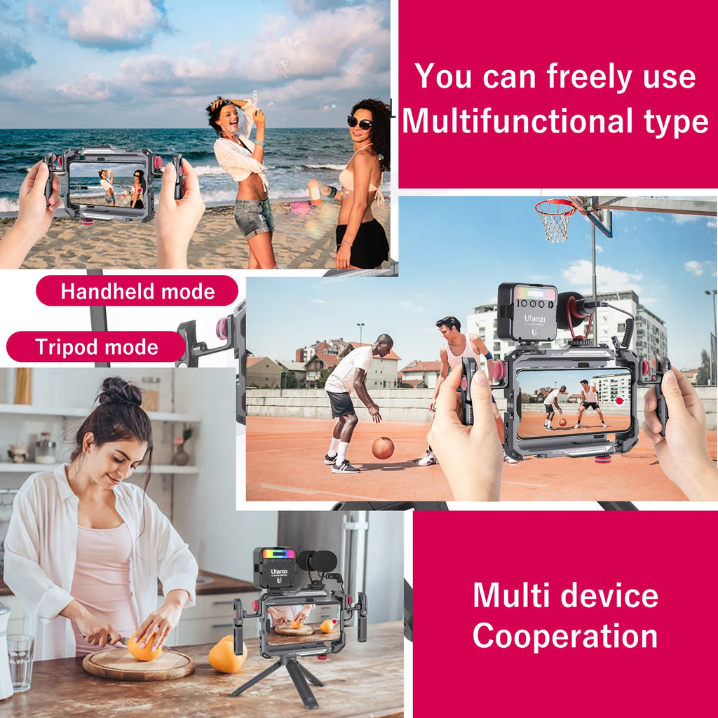 Ulanzi Lino Smartphone Cage for Mobile Filmmaking - Vlog Stabilizer