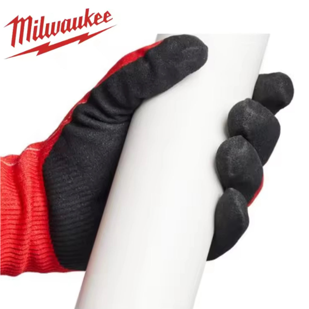 Milwaukee Cut Level 3 Nitrile Dipped Work Gloves - Heavy Duty Protection