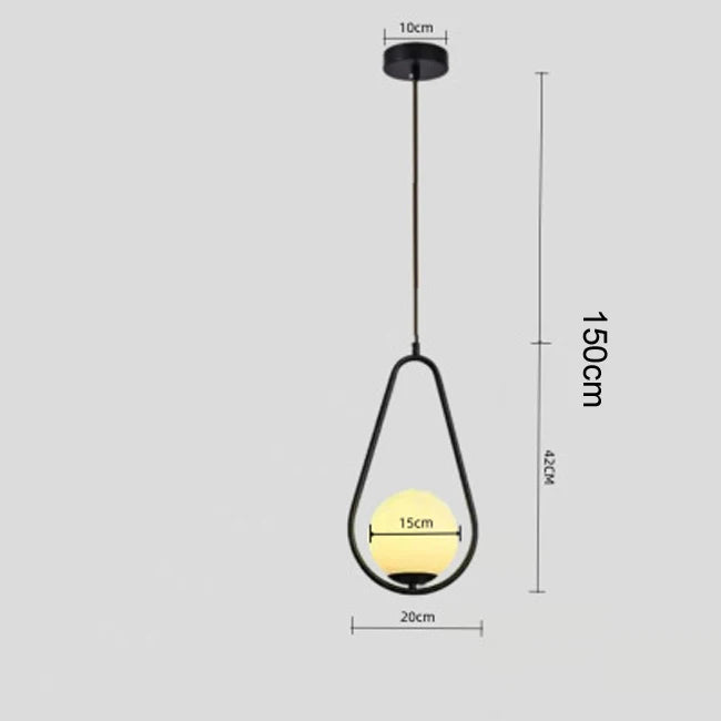 Modern Glass Ball Pendant Light for Dining & Kitchen - Ramalho