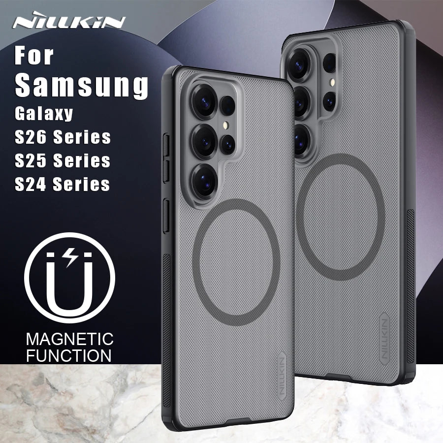 Nillkin Magnetic Case for Samsung Galaxy S24/S25/S26 Ultra - Durable Frosted Protection